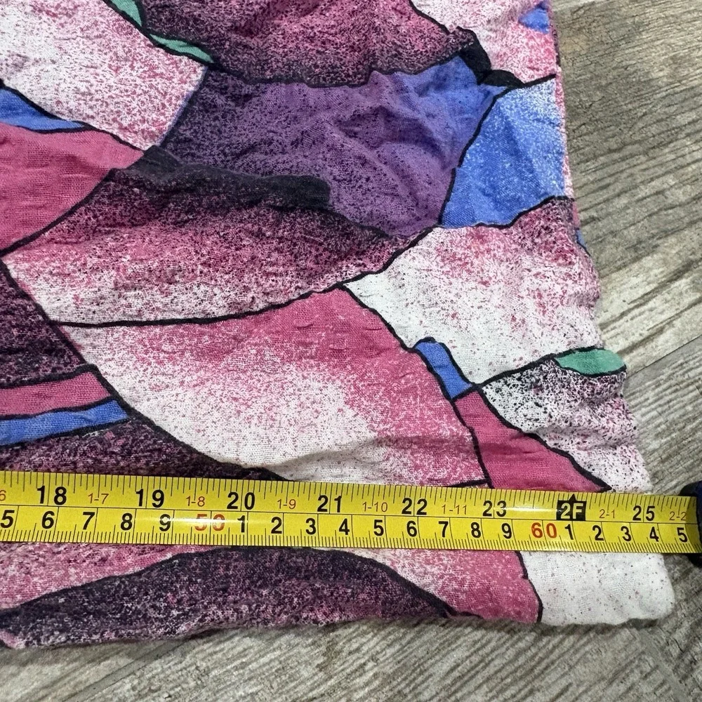 Vintage 80s 90s Standard Size Pillow Case Geometric Splash Colorful 19x25